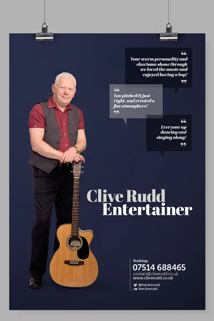 Clive Rudd Entertainer promotional poster