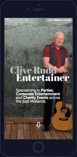 Clive Rudd Entertainer website animation